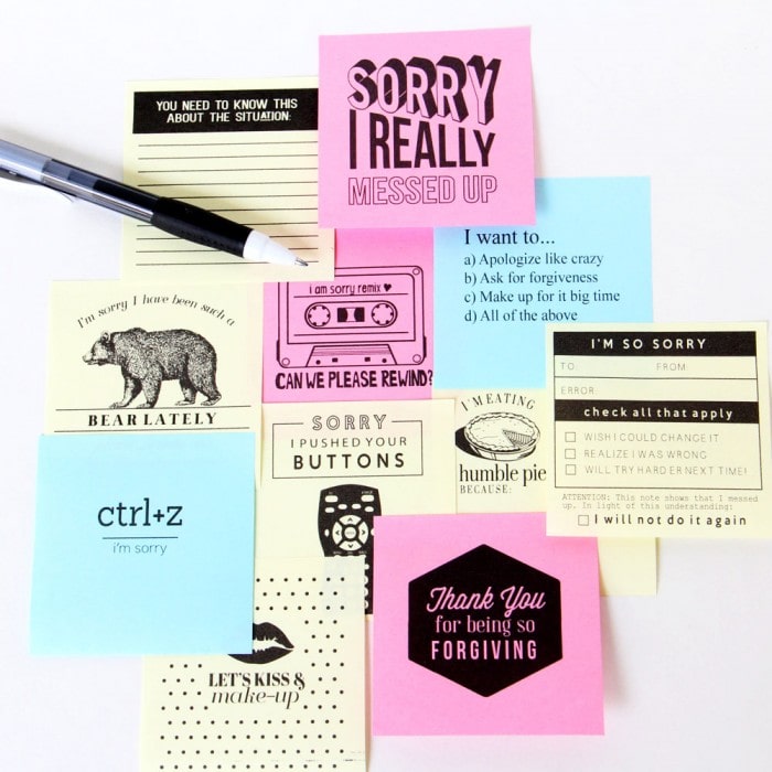 Printable Sticky Notes