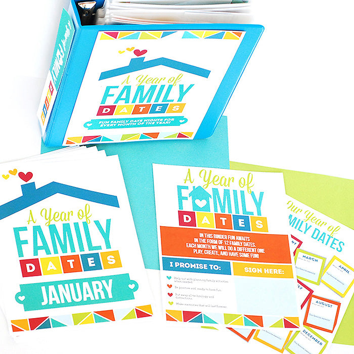 Year of Family Date Nights Binder Covers